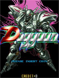 Title screen of Dogyuun on the Arcade.