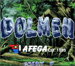 Title screen of Dolmen on the Arcade.