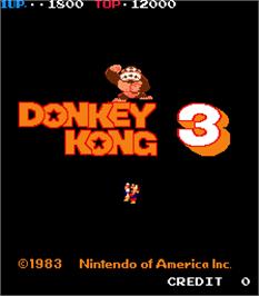 Title screen of Donkey Kong High Score Kit on the Arcade.