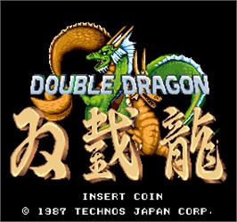 Title screen of Double Dragon on the Arcade.