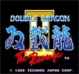 Title screen of Double Dragon II: The Revenge on the Arcade.