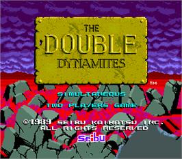 Title screen of Double Dynamites, The on the Arcade.
