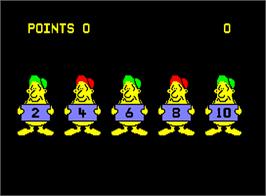 Title screen of Dwarfs Den on the Arcade.