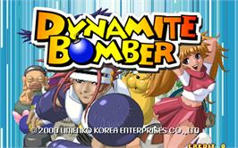 Title screen of Dynamite Bomber on the Arcade.