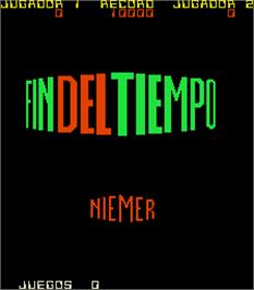 Title screen of El Fin Del Tiempo on the Arcade.