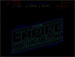 Title screen of Empire Strikes Back, The on the Arcade.