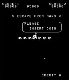 Title screen of Escape from Mars on the Arcade.