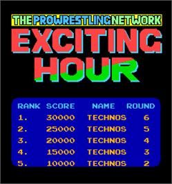 Title screen of Exciting Hour on the Arcade.