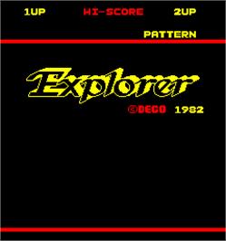 Title screen of Explorer on the Arcade.