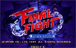Title screen of Final Fight Revenge / Final Revenge on the Arcade.