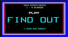 Title screen of Find Out on the Arcade.