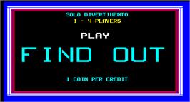 Title screen of Find Out on the Arcade.