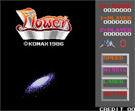 Title screen of Flower on the Arcade.