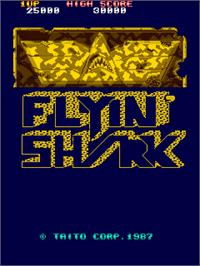 Title screen of Flyin' Shark on the Arcade.