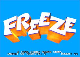 Title screen of Freeze on the Arcade.