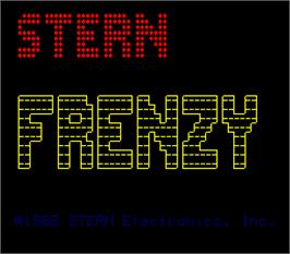 Title screen of Frenzy on the Arcade.