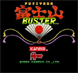 Title screen of Fujiyama Buster on the Arcade.