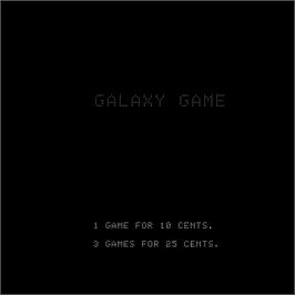 Title screen of Galaxy Game on the Arcade.
