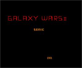 Title screen of Galaxy Wars II on the Arcade.