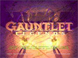 Title screen of Gauntlet Legends on the Arcade.