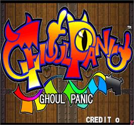 Title screen of Ghoul Panic on the Arcade.