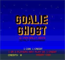 Title screen of Goalie Ghost on the Arcade.
