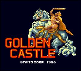 Title screen of Golden Castle on the Arcade.