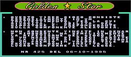 Title screen of Golden Regular on the Arcade.
