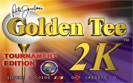 Title screen of Golden Tee 2K Tournament on the Arcade.