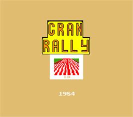 Title screen of Gran Rally on the Arcade.