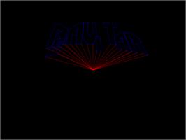 Title screen of Gravitar on the Arcade.