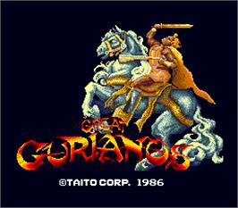 Title screen of Great Gurianos on the Arcade.