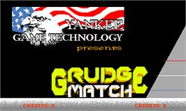 Title screen of Grudge Match on the Arcade.