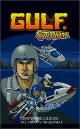 Title screen of Gulf Storm on the Arcade.