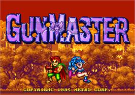 Title screen of Gun Master on the Arcade.