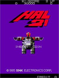 Title screen of HAL21 on the Arcade.