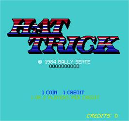 Title screen of Hat Trick on the Arcade.