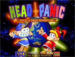 Title screen of Head Panic on the Arcade.