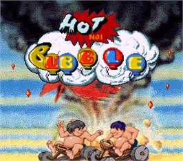 Title screen of Hot Bubble on the Arcade.