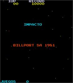 Title screen of Impacto on the Arcade.