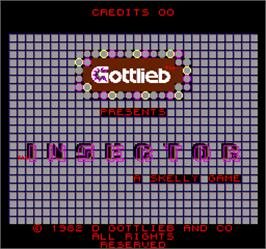 Title screen of Insector on the Arcade.