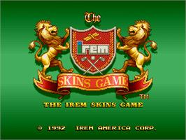 Title screen of Irem Skins Game, The on the Arcade.
