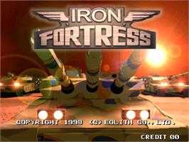 Title screen of Iron Fortress on the Arcade.