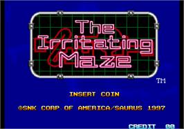 Title screen of Irritating Maze / Ultra Denryu Iraira Bou, The on the Arcade.