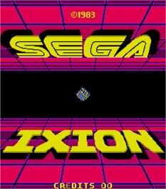 Title screen of Ixion on the Arcade.