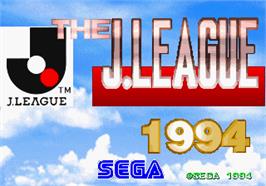 Title screen of J.League 1994, The on the Arcade.