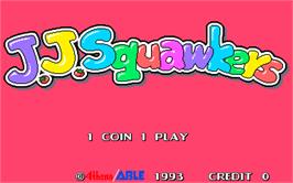 Title screen of J. J. Squawkers on the Arcade.