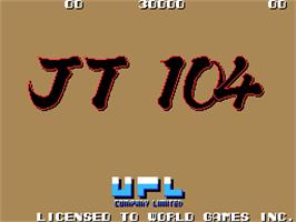 Title screen of JT 104 / NinjaKun Ashura no Shou on the Arcade.