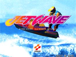 Title screen of Jet Wave on the Arcade.