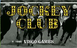 Title screen of Jockey Club on the Arcade.